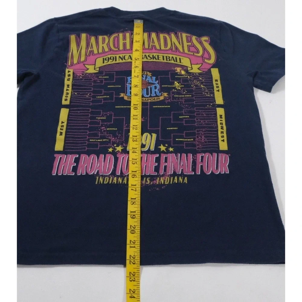 Abercrombie & Fitch‎ T-Shirt Kids 13/14 Navy 1991 NCAA Final Four March Madness